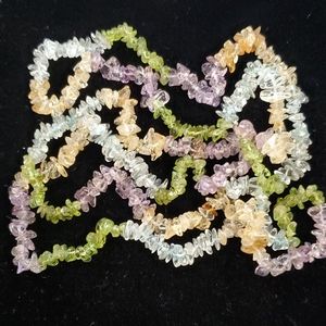 Amethyst citrine peridot blue topaz necklace SP3